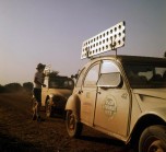 raid Afrique1973 les Citroën dans la tempête de sable